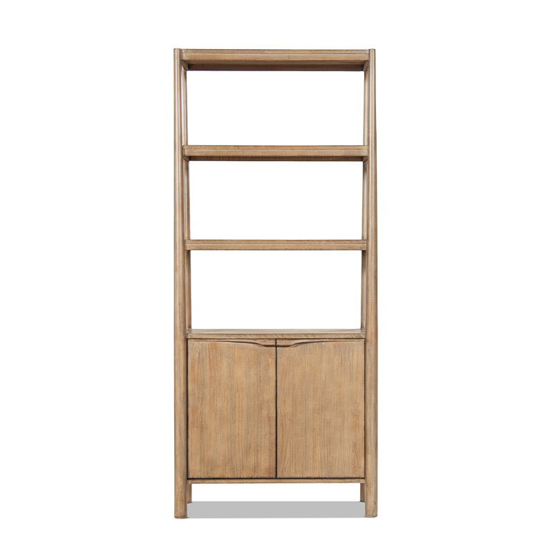 Bibliothèque en bois récupéré avec armoire inférieure Sabachh