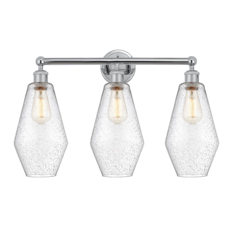 Éclairage pour salle de bain 3 lumières à intensité variable, Bullé, Chrome poli