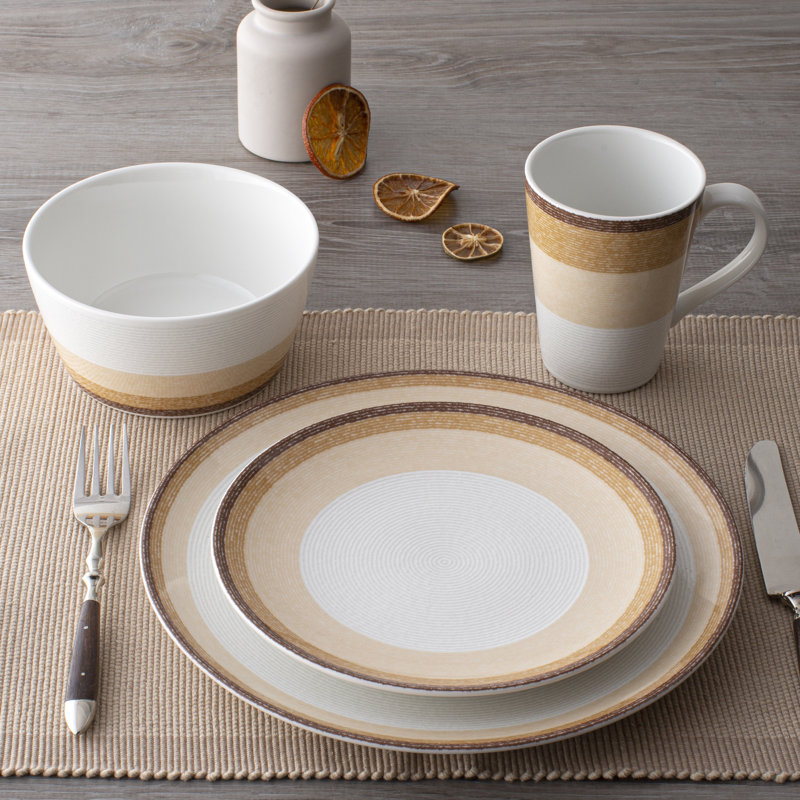 Assiettes plates Noritake Colorscapes Layers, 11 po, Désert