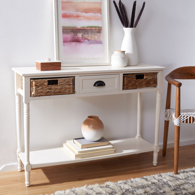 Painswick 113.03Cm Console Table, Distressed White