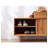 39.37" Brown Rectangular Solid Wood Shoe Storage