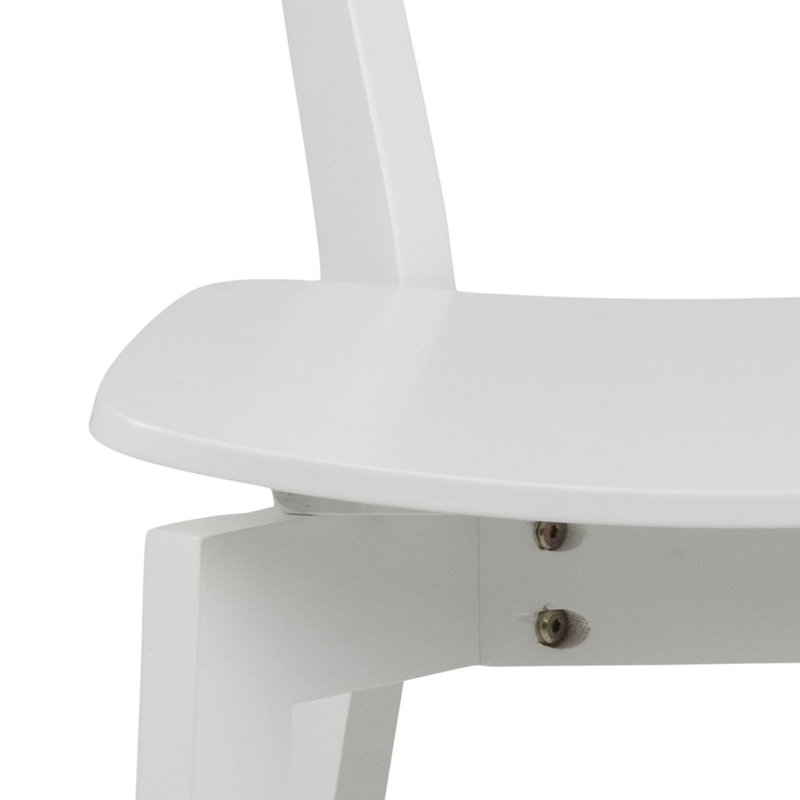 Girolamo 42.5cm H Upholstered Back Side Chair, White, White