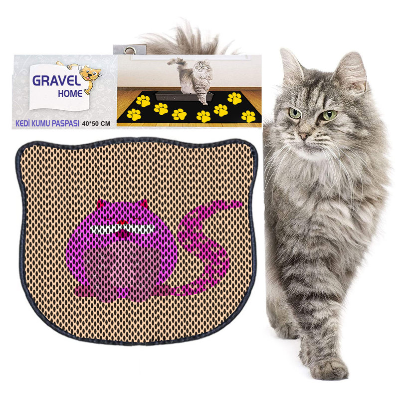 Durable Cat Litter Mat, 15.7 x 19.7 inches | 50% PVC / 50% Polyester, Machine Washable & Vacuum Friendly | Perfect for Easy Cleanup, Non-Slip Design to Keep Your Home Clean & Fresh, Ideal for Pet Owners