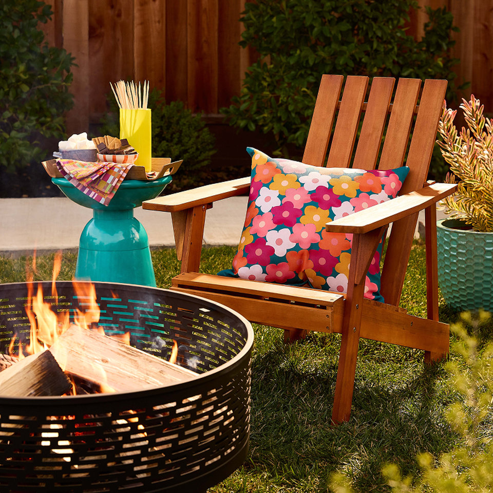 Adirondack, foyer et s'mores.