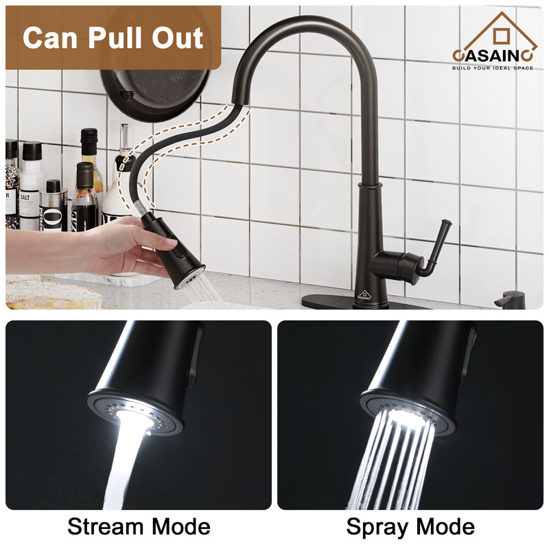 26.65'' Black Fireclay Undermount Single Bowl Kitchen Sink