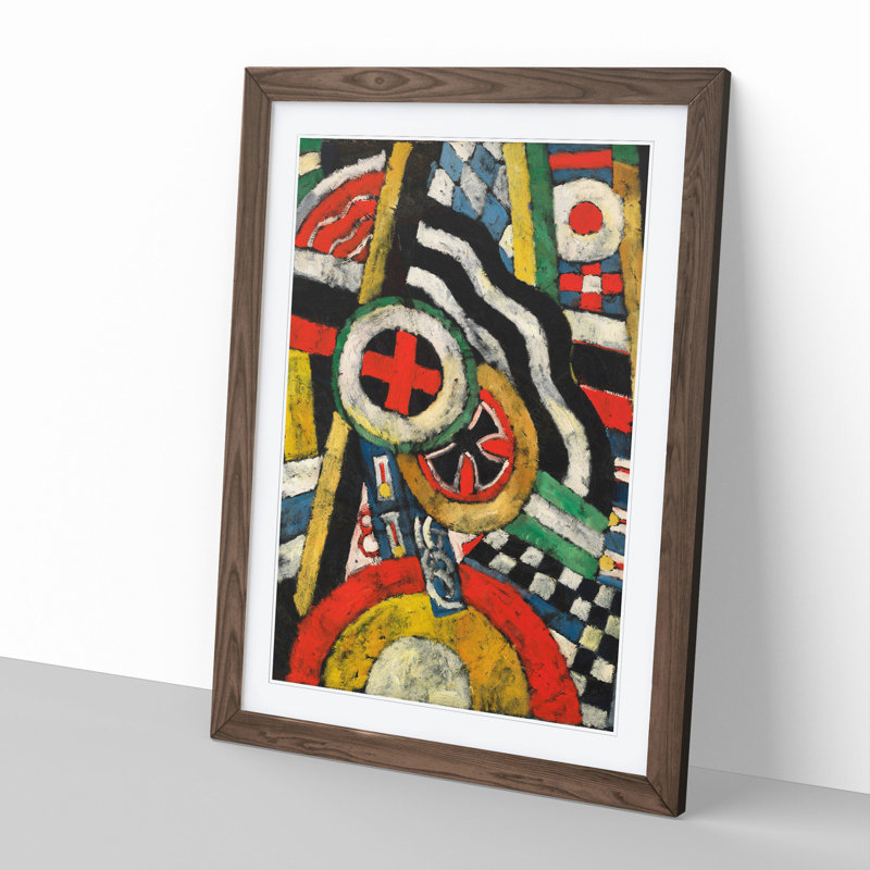 Painting No.5 by Marsden Hartley - Picture Frame Painting, Walnut Framed, 65cm H x 48cm W x 2cm D
