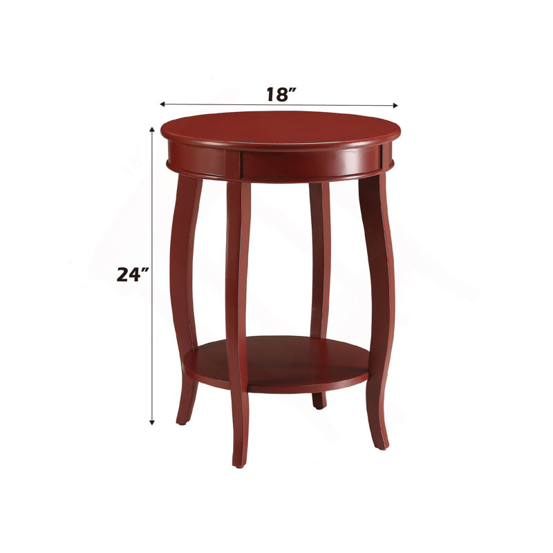 Table d'appoint Aberta Finish, Rouge
