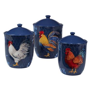 Mini Country Rooster and Hen Ceramic Salt and Pepper Shakers, Set of 4 -  Tableware - Appletree Design