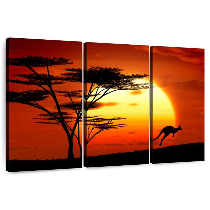 Alvord Kangaroo Sunset Hop, 42" H x 65" W