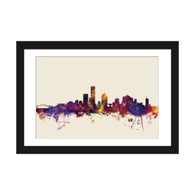" Milwaukee, Wisconsin, USA On Beige " by Michael Tompsett