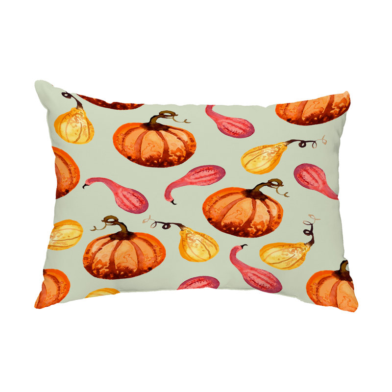 Housse et insert de coussin rectangulaire intérieur / extérieur Gourds Galore, Vert