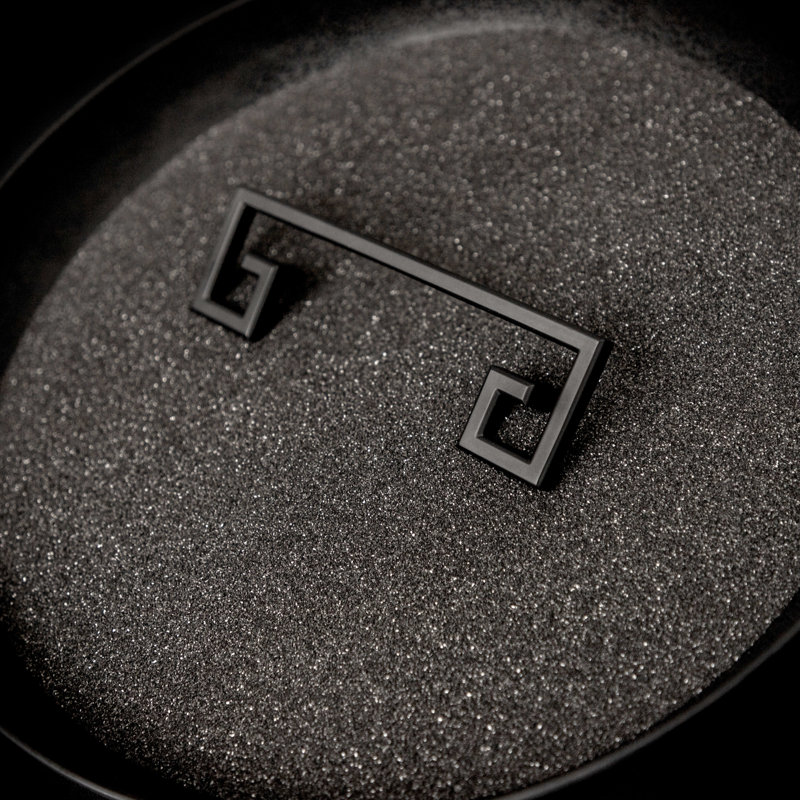 Bijou Meandros Collection Pull 4-1/16 Inch Center to Center, Matte Black