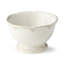 Ensemble de 4 bols à céréales Heritage Scroll - bols en grès de 16 oz avec piédestal sculpté et rebord à volutes en relief - glacis ivoire élégant - style classique pour le petit-déjeuner, la soupe et plus encore