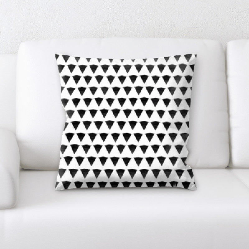 Geometric Microsuede Throw Pillow