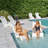 Step2 White Vero Chair Tall 15" In-Pool Ledge Lounger and Patio Chair