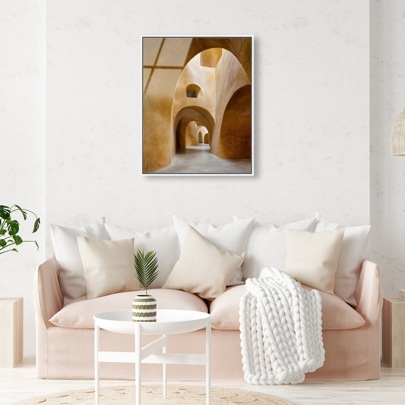 Honeyed Vaults II Print, 21"H x 17"W, White Floater Frame