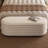 Cream Upholstered Storage Bench with Cushion, Entryway