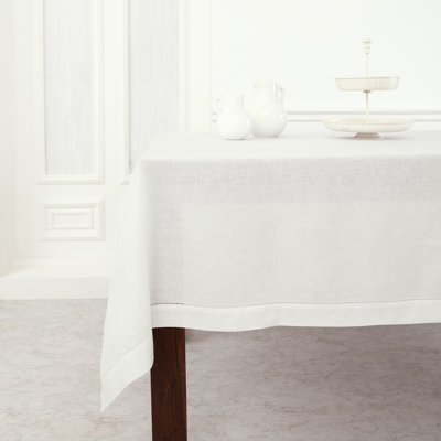 Cotton Linen Hemstitch Tablecloth