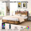 Queen Bed Frame, Storage Headboard With Charging Station, Solid And Stable, Noise Free, No Box Spring Needed, Easy Assembly