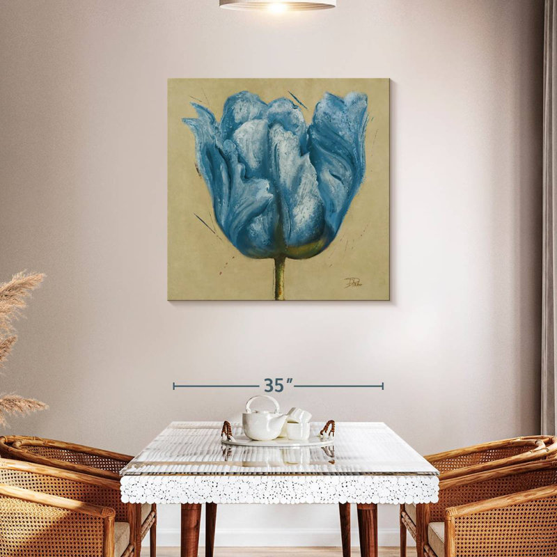 Blue Double Tulips, 36" H x 36" W