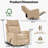 Chenille Recliner Manual Swivel Rocker Recliner For Adults,small Recliners For Small Spaces-brown(set Of 2)