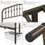 Metal Bed with Arched Headboard and Footboard-903604192-932308567