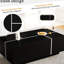 Table basse extensible de 47,2 po à 72,7 po, multifonctionnelle avec finition ultrabrillante, 2 compartiments et tiroirs cachés, idéale pour le salon, matériaux de table multifonctionnels, finition-1243603229