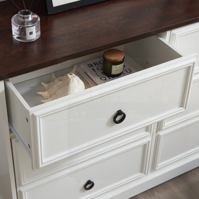 Commode 6 tiroirs Modern Farmhouse, Brun