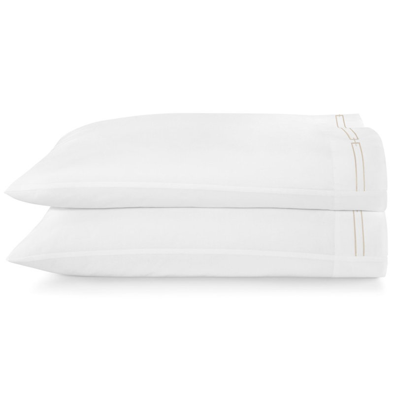 Taie d'oreiller en coton de qualité égyptienne à densité de tissage 420 fils Stanza, Standard, Lin