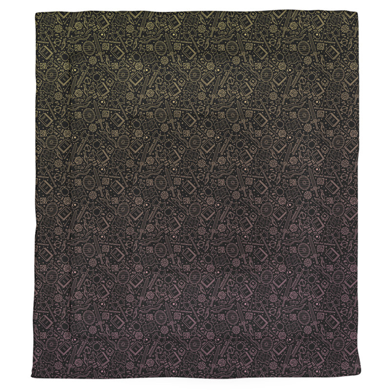 Katelyn Elizabeth Polyester Solid Colour Comforter, Twin Comforter, Black/Yellow/Pink