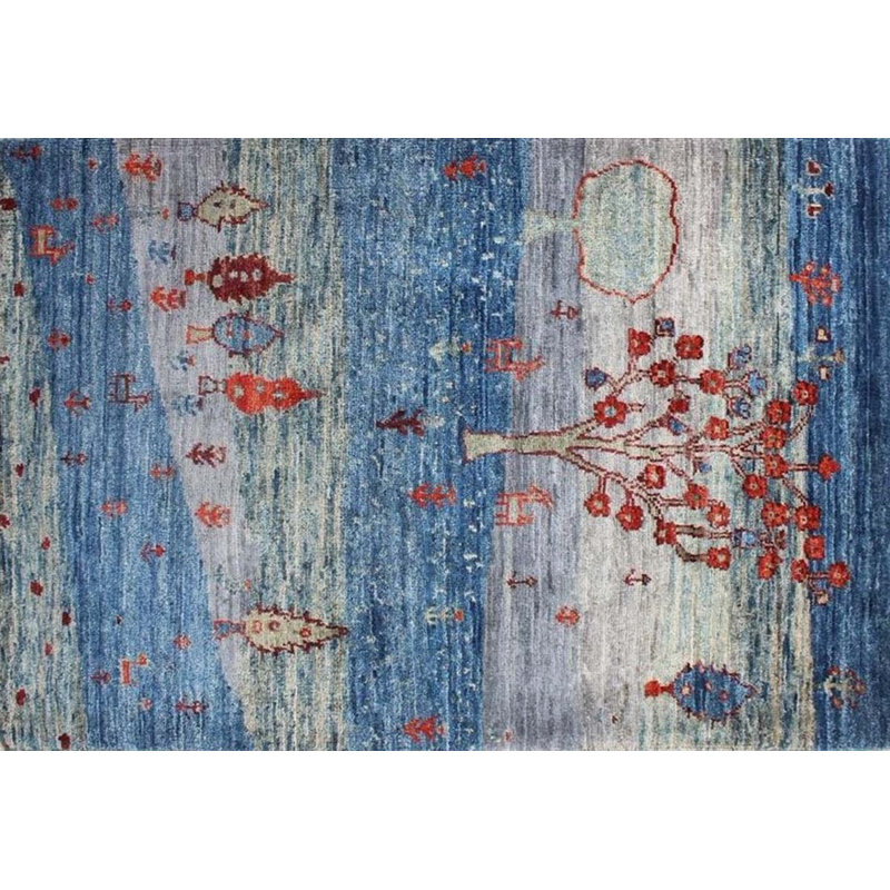 Transitional Hand Knotted Wool Area Rug