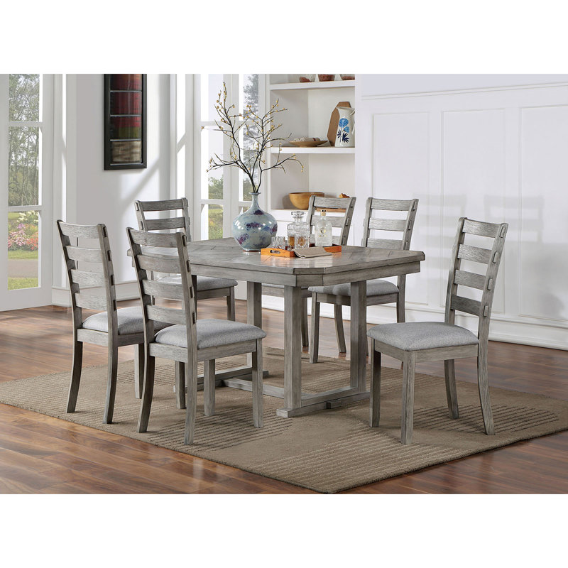 Dining Table 6x Side Chairs 7pcs Dining Set