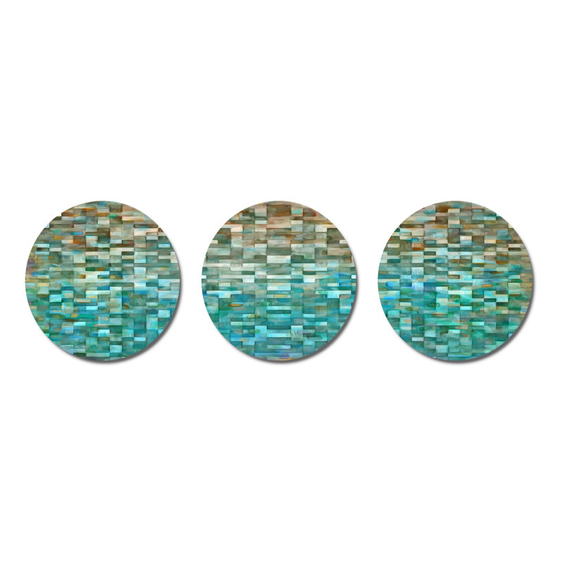 " Blocked Abstract " 3 - Pieces