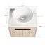 Meuble-lavabo flottant 24 po avec lavabo en céramique, meuble-lavabo mural en chêne blanc, porte à fermeture en douceur, rangement spacieux, poignées en métal, 2 ensembles en chêne moderne, lavabo, armoires à porte à fermeture en douceur, espace,