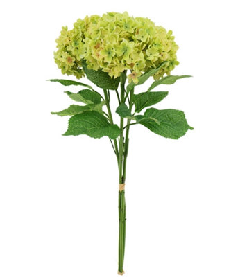 35" Light Green Artificial Hydrangea Stems