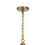Lustre Shefy 18 po, anneau candélabre verrouillé, laiton