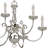 6-Light Indoor Brushed Nickel Classic/Traditional Candelabra Chandelier-11801545