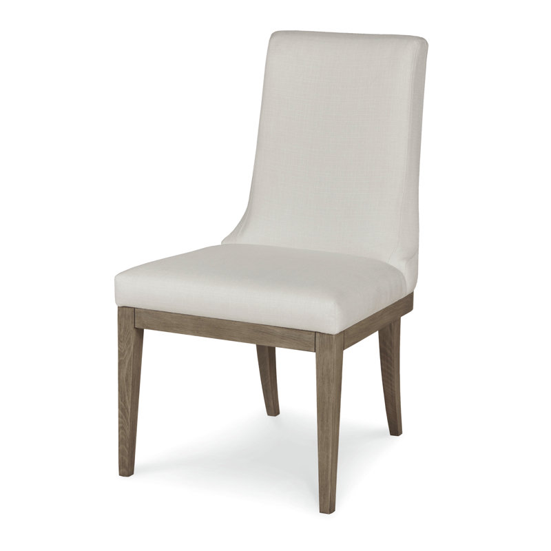 Marten Upholstered Dining Chair, White, Greige
