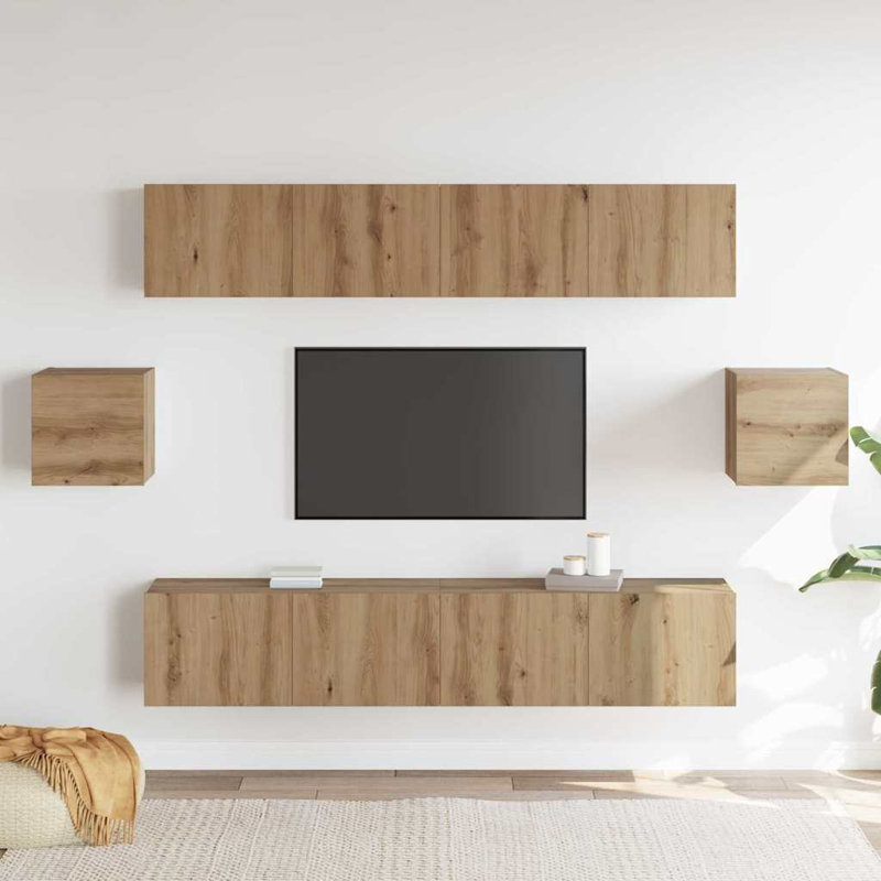 TV Stand for TVs up to 88", 30cm H x 160cm L x 30cm W, Artisan Oak