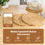  Round Woven Placemats 10 Pcs Natural Water Hyacinth Dining Table Decor