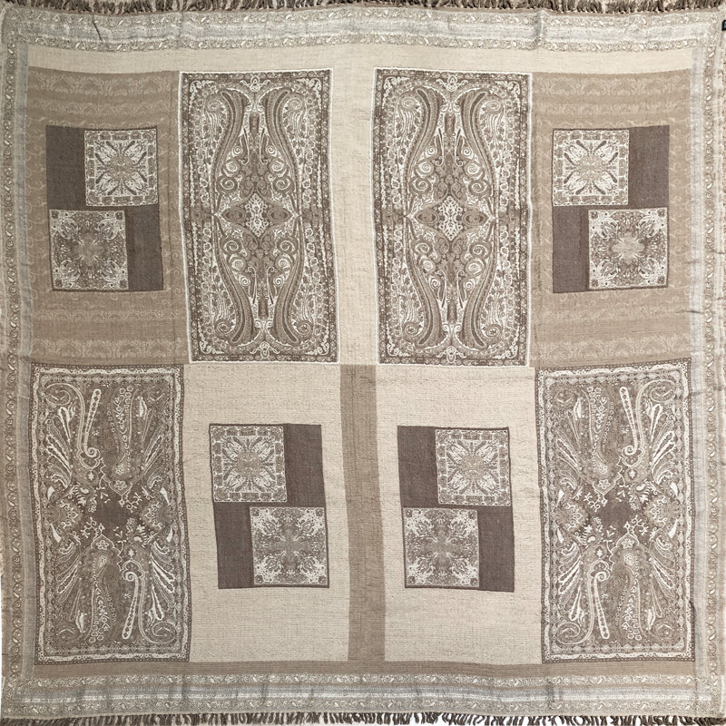 Geo Hand Woven Throw Blanket, 70" W x 70" L