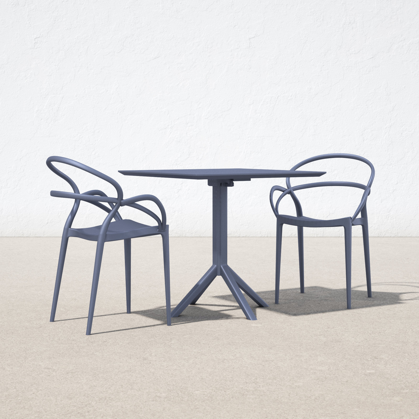 Farrah 32" Patio Bistro Set, Dark Gray