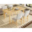 Ensemble de table de salle à manger 5 pièces, table rectangulaire rustique avec 4 chaises rembourrées, ensemble de table de salle à manger en bois massif pour 4 personnes-478601395-478601392