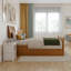 Lit plateforme en bois massif Fitzsimmons avec pied de lit et tiroirs de rangement assortis-101251793-101251794-101251801