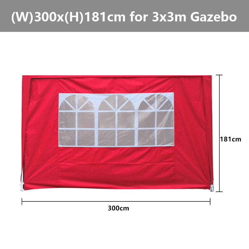 Aeneus Dakota Fields Red Side Wall for Gazebo
