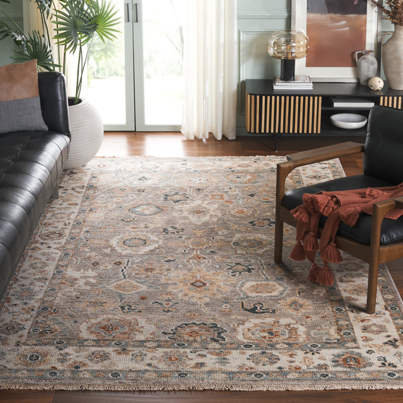 Samarkand 122 Area Rug In Light Grey / Beige, Rectangle 9' x 12'