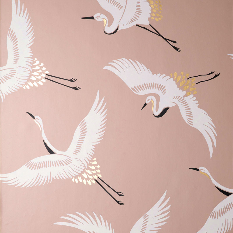 Papier peint Cosette Blush Cranes