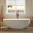 70.87'' x 33.46'' Freestanding Soaking Solid Surface Bathtub
