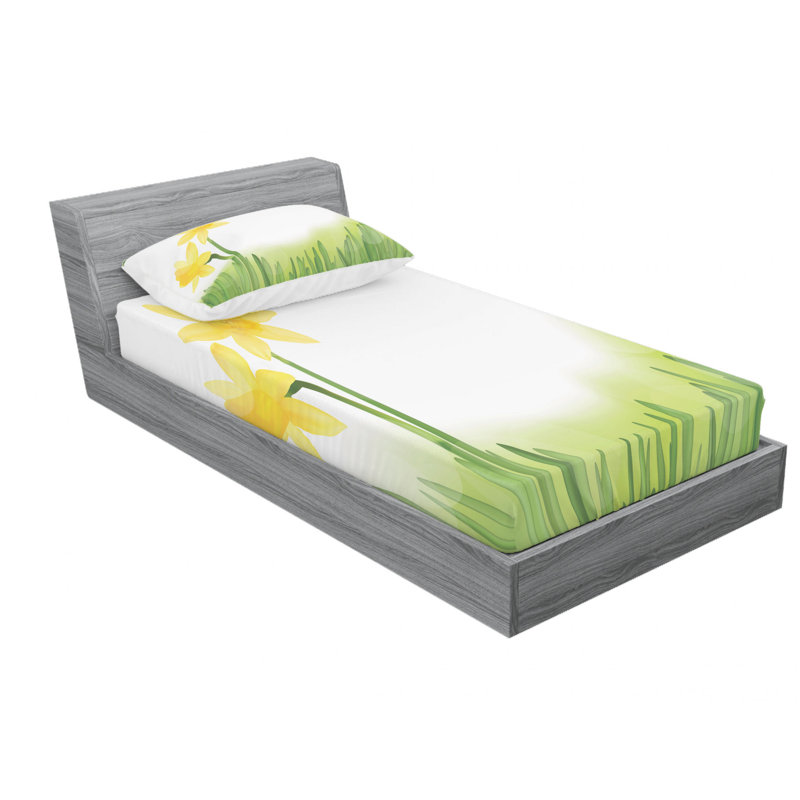 Microfiber Sheet Set, Twin Sheet Set with Fitted Sheet