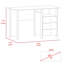 Bureau d'écriture Bianco, trois tiroirs, une tablette-455663405